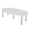 Skutchi Designs 45.25 in W, 84 in L, 29 in H, Engineered Wood Top, White HAR-BOVL-46X84-PT-WC - alternate 1